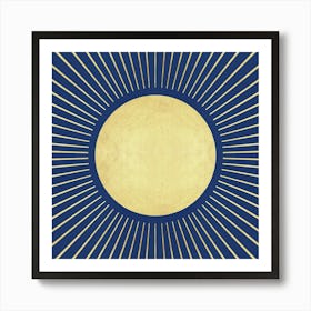 Geometric sun rays 3 Art Print