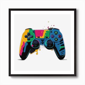 Rainbow Ps4 Controller Art Print