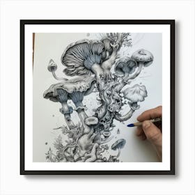 Mushroom Forest Art Print