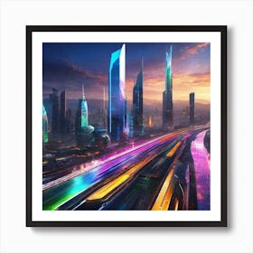 Futuristic Cityscape 103 Art Print