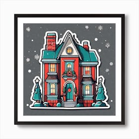 Christmas House 138 Art Print