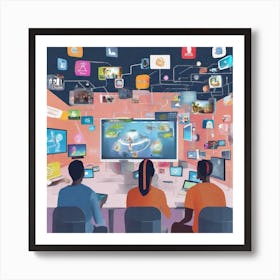 People In A Room Art Print