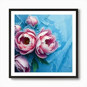 Peonies In Water 1 Affiche