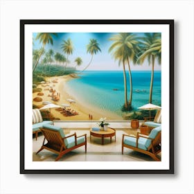 Beach Scene Art Print