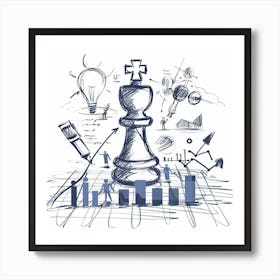 Chess King Art Print