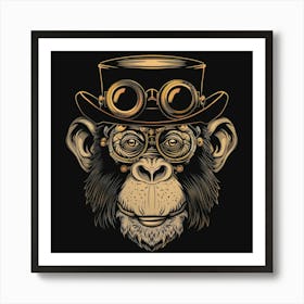 Steampunk Monkey 21 Art Print