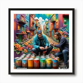 Santa Cruz Street Art Art Print