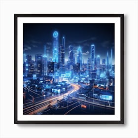 Futuristic Cityscape 8 Art Print