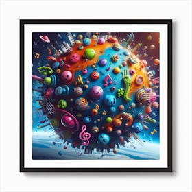 Colorful Planet Art Print