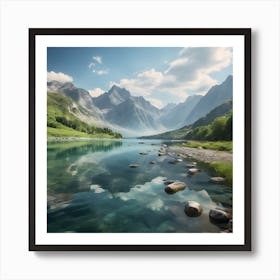 Lake - Lake Stock Videos & Royalty-Free Footage Art Print