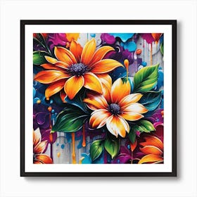 Abstract Flower Painting 5 Art Print