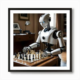 The Robotic Chess Apprentice Art Print