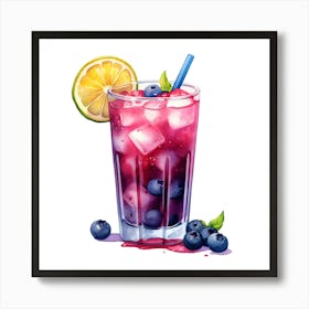 Blueberry Juice Art Print