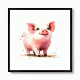 Pink Pig Art Print