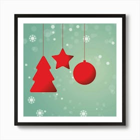 Christmas Ornaments Art Print