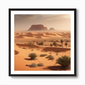 Desert Landscape 105 Art Print