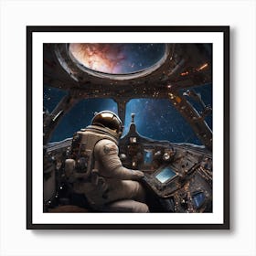 Astronaut In Space 3 Art Print