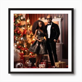 Realistic Black Couple Christmas Stylish Deep InE84c7cf5 Fe5f 410e 9458 9651b8430750E84c7cf5 Fe5f 410e 9458 9651b8430750E84c7cf5 Fe5f 410e 9458 9651b8430750 Art Print