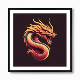 Mystical Chinese Dragon (3) Art Print