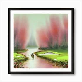 Couple on the Canal 2 Art Print