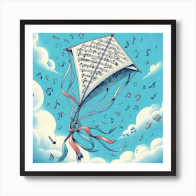 Music Kite Art Print