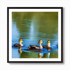 Ducks In The Water Art Print