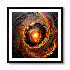 Fire Spiral 1 Art Print