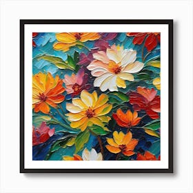 Colorful Flowers 19 Art Print