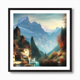 Autumn In The Mountains Art Print