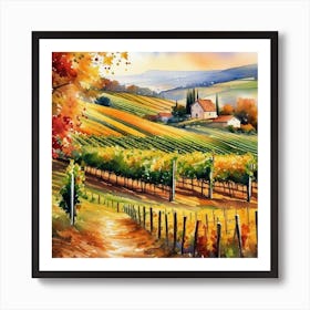 Vineyards In Tuscany 14 Art Print