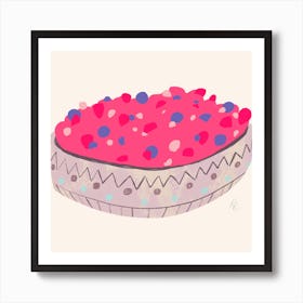 Mixed Berry Basket Square Art Print