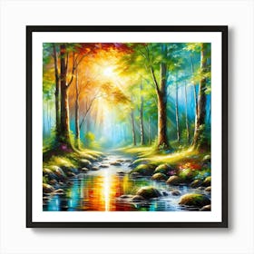 Forest Stream Art Print