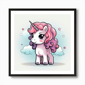 Cute Unicorn 468 Art Print