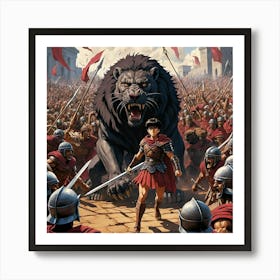 Lion Of Sparta Art Print