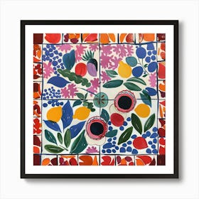 Table With Wine Matisse Style 3 Art Print