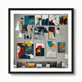 Default Modern Abstract Forms Shapes Unique Design Wall Art Tr 0 Art Print