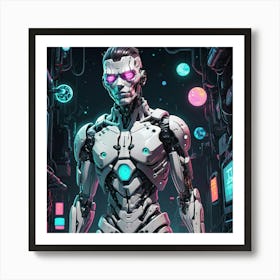 Futuristic Robot 1 Art Print