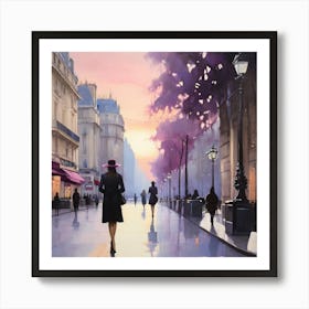 Paris At Dusk.1 Art Print