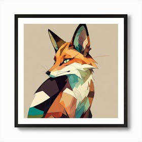 Cubism Art, Fox 2 Art Print