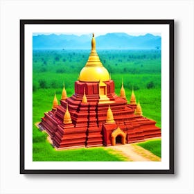 Golden Pagoda Art Print