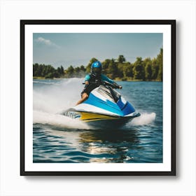 Jet Ski Rider Art Print