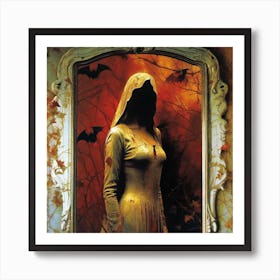 Woman In A White Dress 1 Art Print