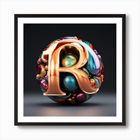 Letter R 2 Art Print