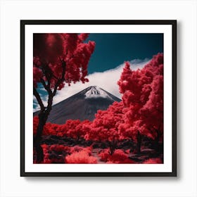 Red Trees In The Forest Art Print