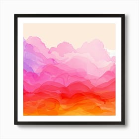 Abstract Watercolor Background 1 Art Print