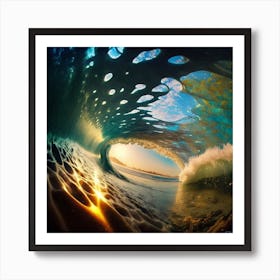 Wave Through A Hole Art Print