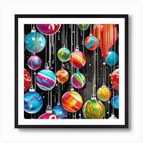 Christmas Ornaments 57 Art Print