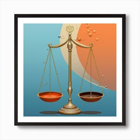 Balance Scales Of Justice Art Print