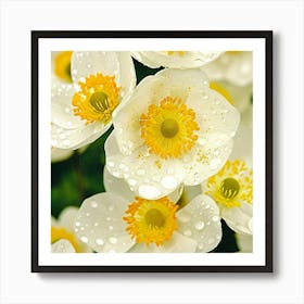 White Anemones 2 Art Print