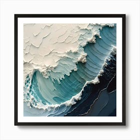 Abstract Wave Painting 2 Art Print